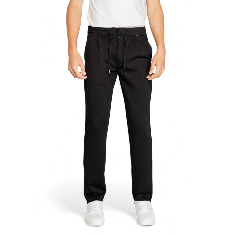 Calvin Klein Black Polyester Polyester Jeans & Men's Pant