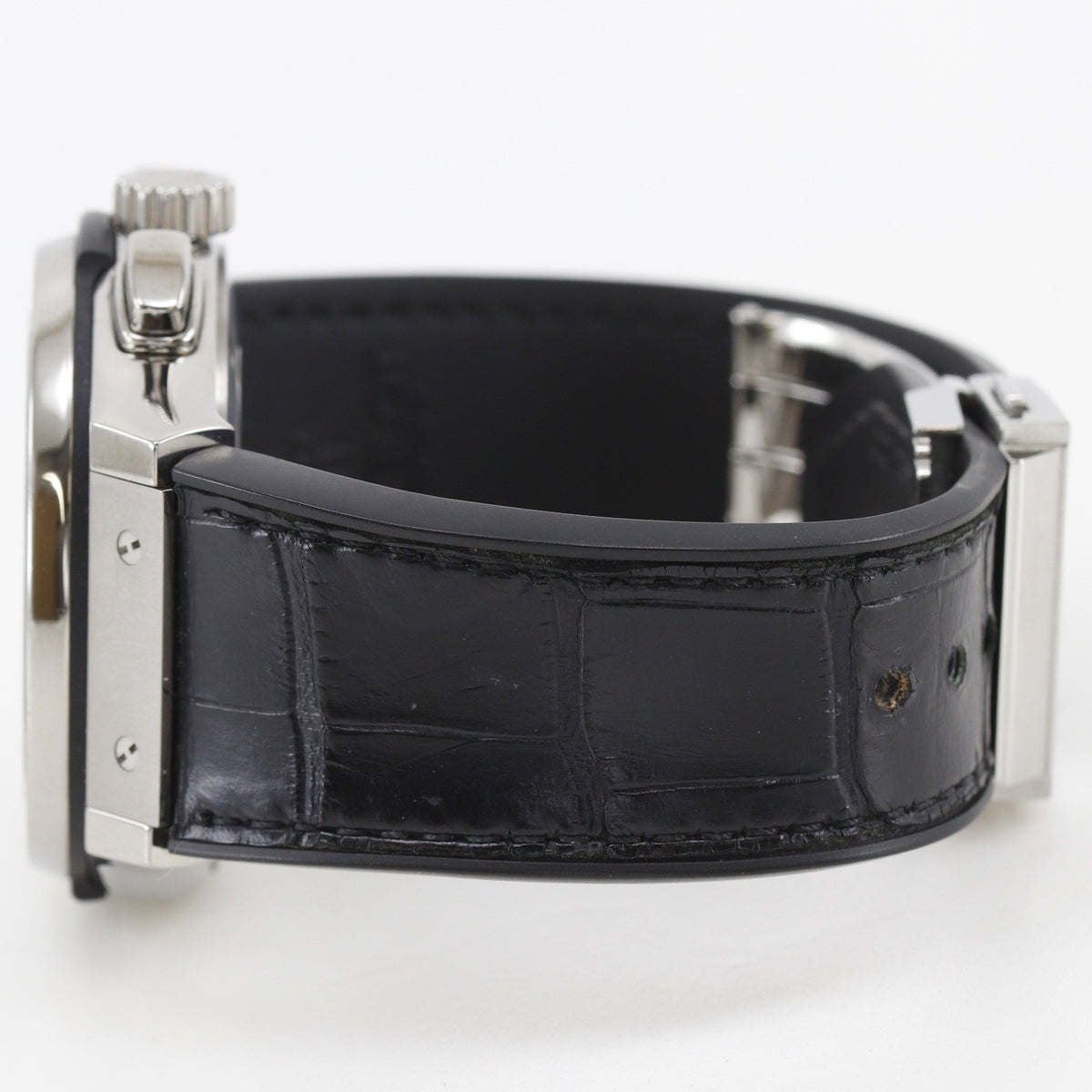 Hublot Classic Fusion Automatic Stainless Steel And Alligator With Rubber With Diamond Bezel Watch (Pre-Owned)