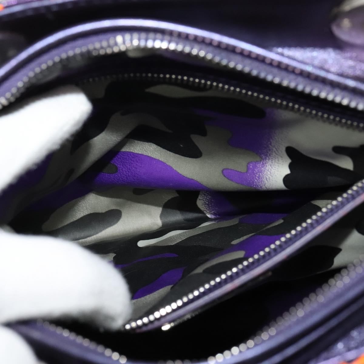 Christian Dior Lady Dior Purple Leather Handbag (Pre-Owned)