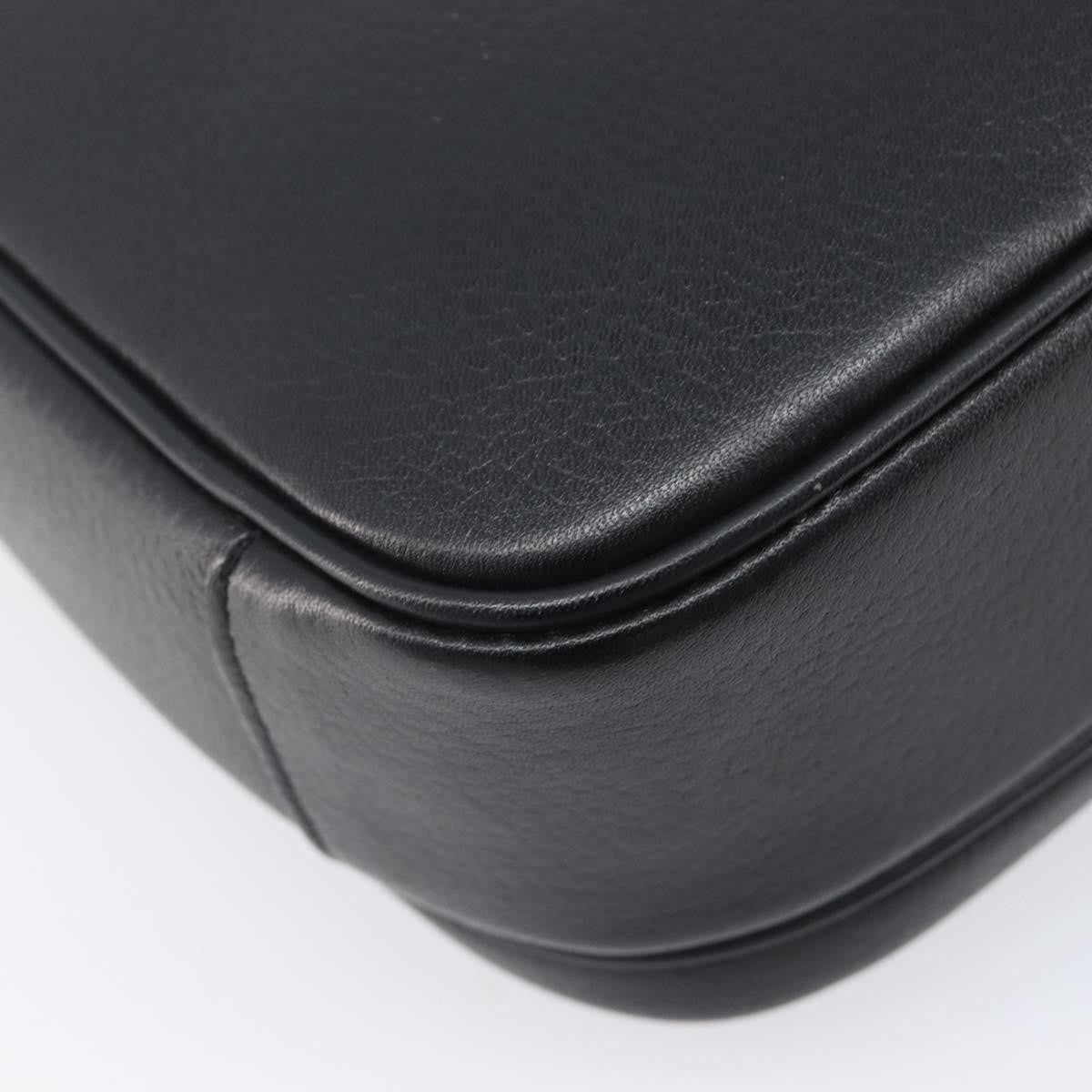 Burberry Shoulder Leather Black Leather Shoulder Bag Bag (Pre-Owned)