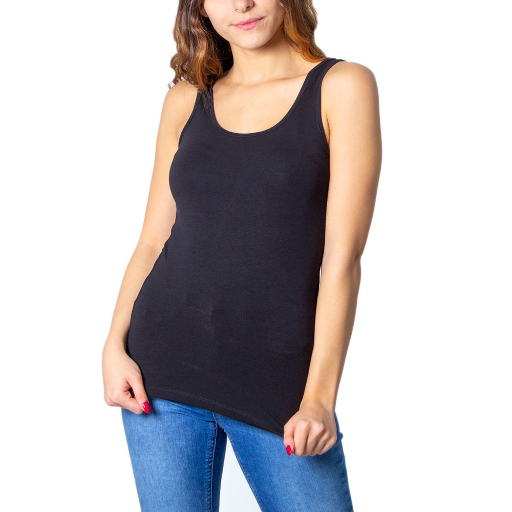 Only Black Cotton Tops & Women's T-Shirt