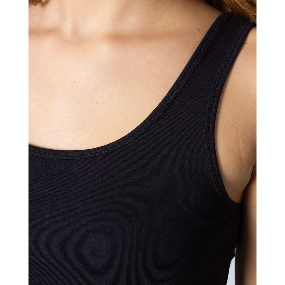 Only Black Cotton Tops & Women's T-Shirt