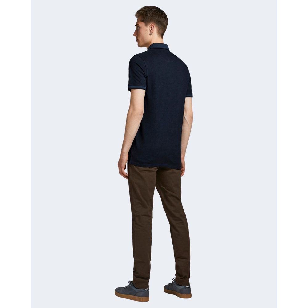 Jack Jones Blue Cotton Polo Men's Shirt