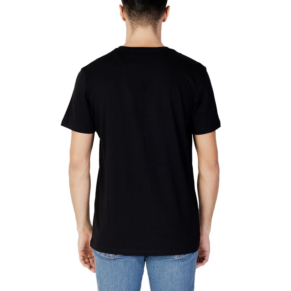Jack Jones Black Cotton Men's T-Shirt