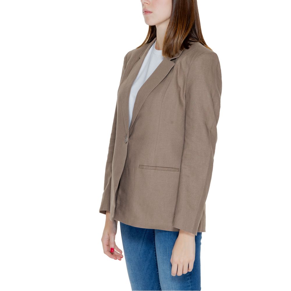 Only Brown Linen Suits & Women's Blazer