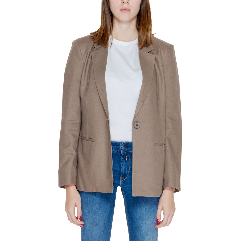 Only Brown Linen Suits & Women's Blazer