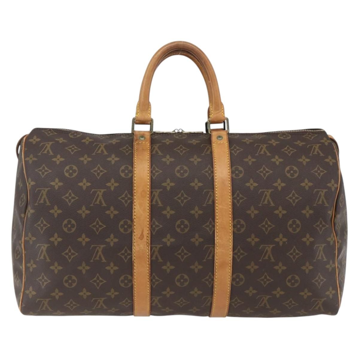 Louis Vuitton Keepall Monogram Canvas Brown Canvas Travel Bag Bag (Pre-Owned)