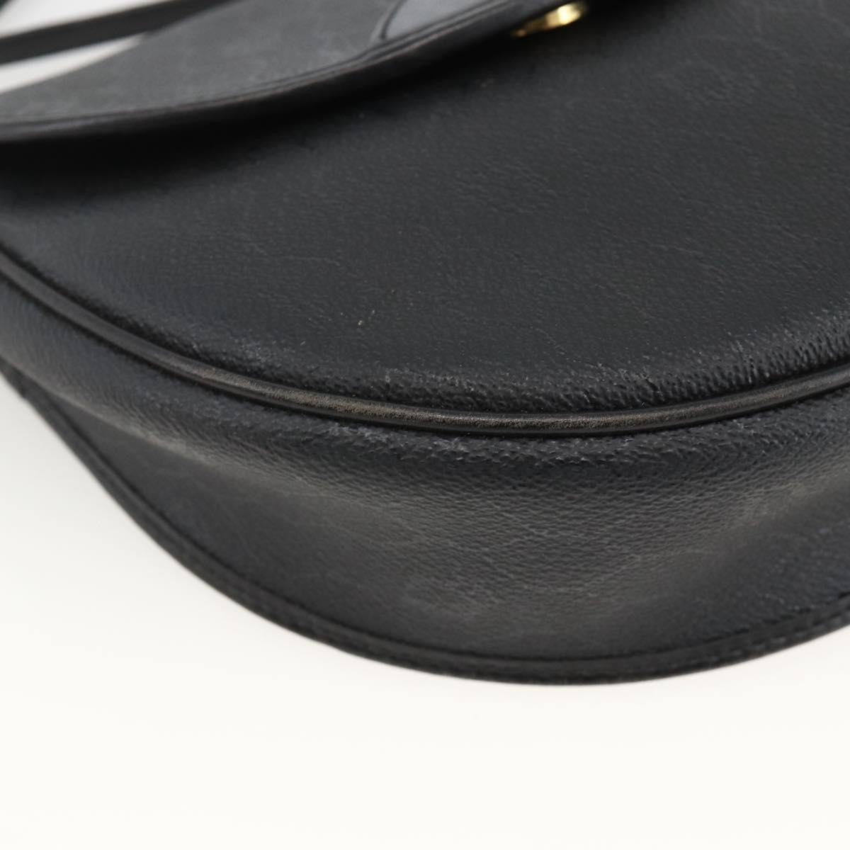 Christian Dior Vintage Honeycomb Flap Coated Canvas Black Canvas Shoulder Bag Bag (Pre-Owned)