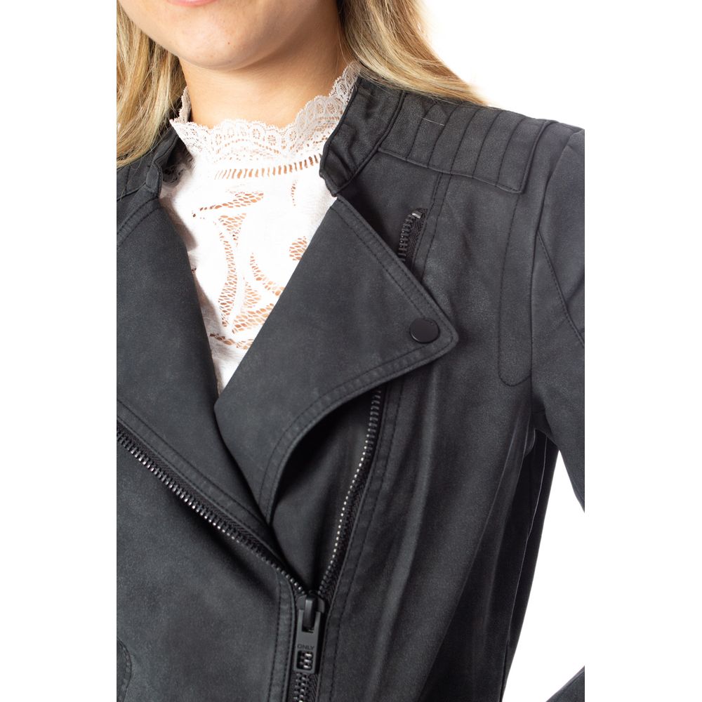 Only Black Polyethylene Jackets & Women's Coat