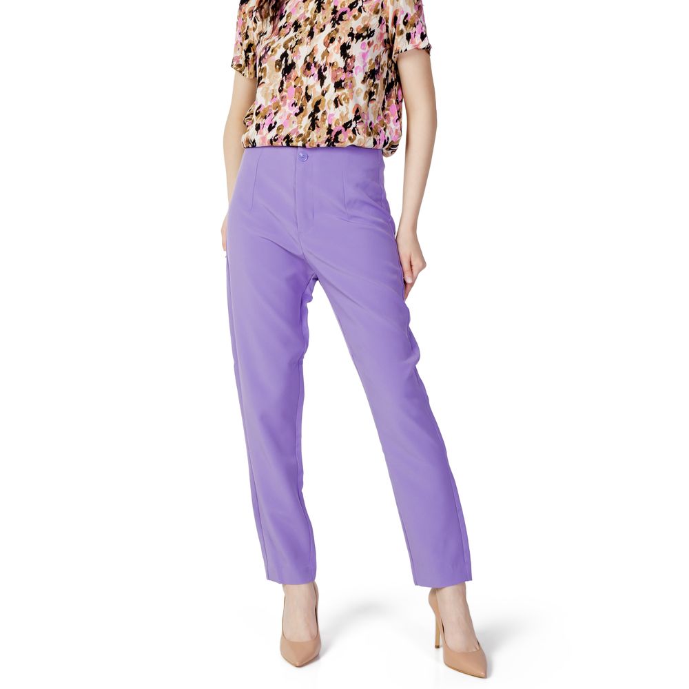 Only Purple Polyester Jeans & Women's Pant