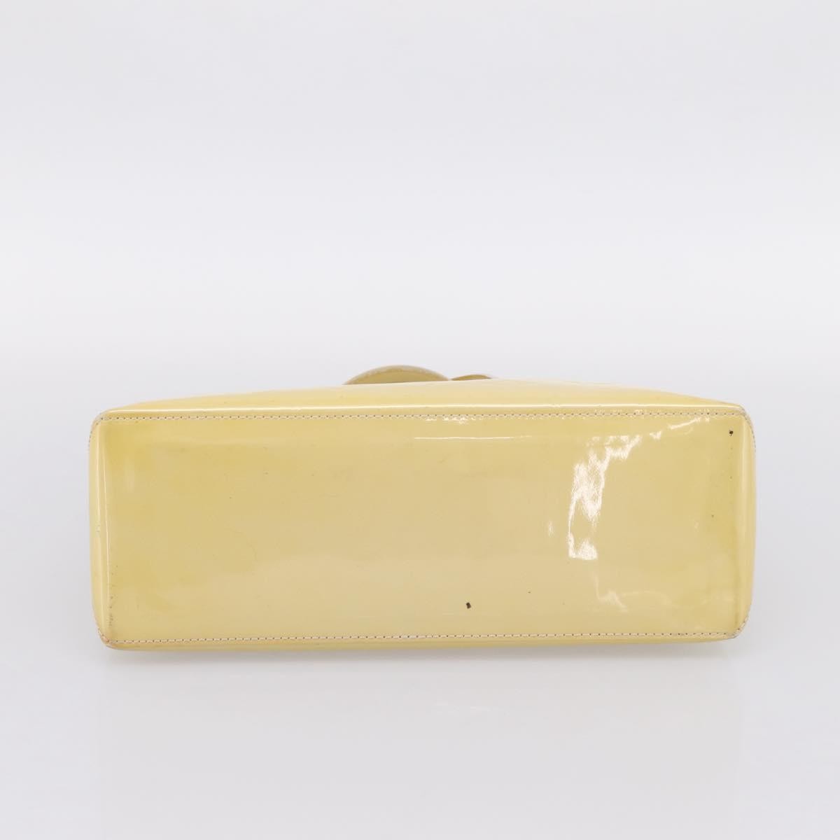Louis Vuitton Wilshire Monogram Vernis Yellow Patent_Leather Handbag (Pre-Owned)