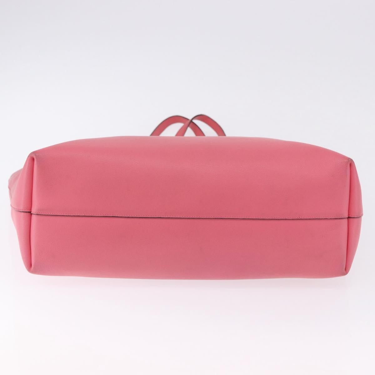 Saint Laurent Shopper Leather Pink Leather Tote Bag Bag (Pre-Owned)
