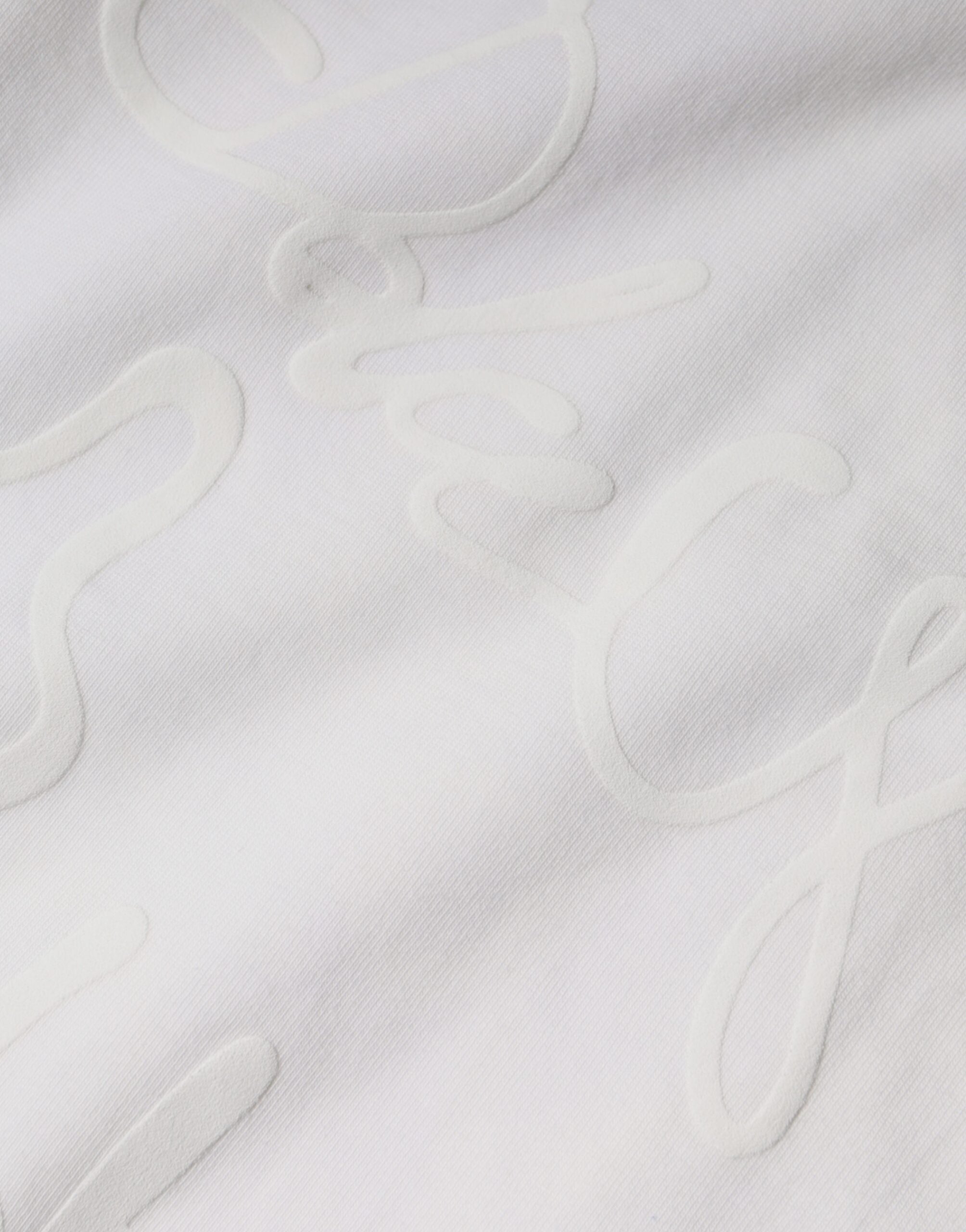Dolce & Gabbana White Logo Print Cotton Crew Neck Men's T-shirt (Pre-Owned)