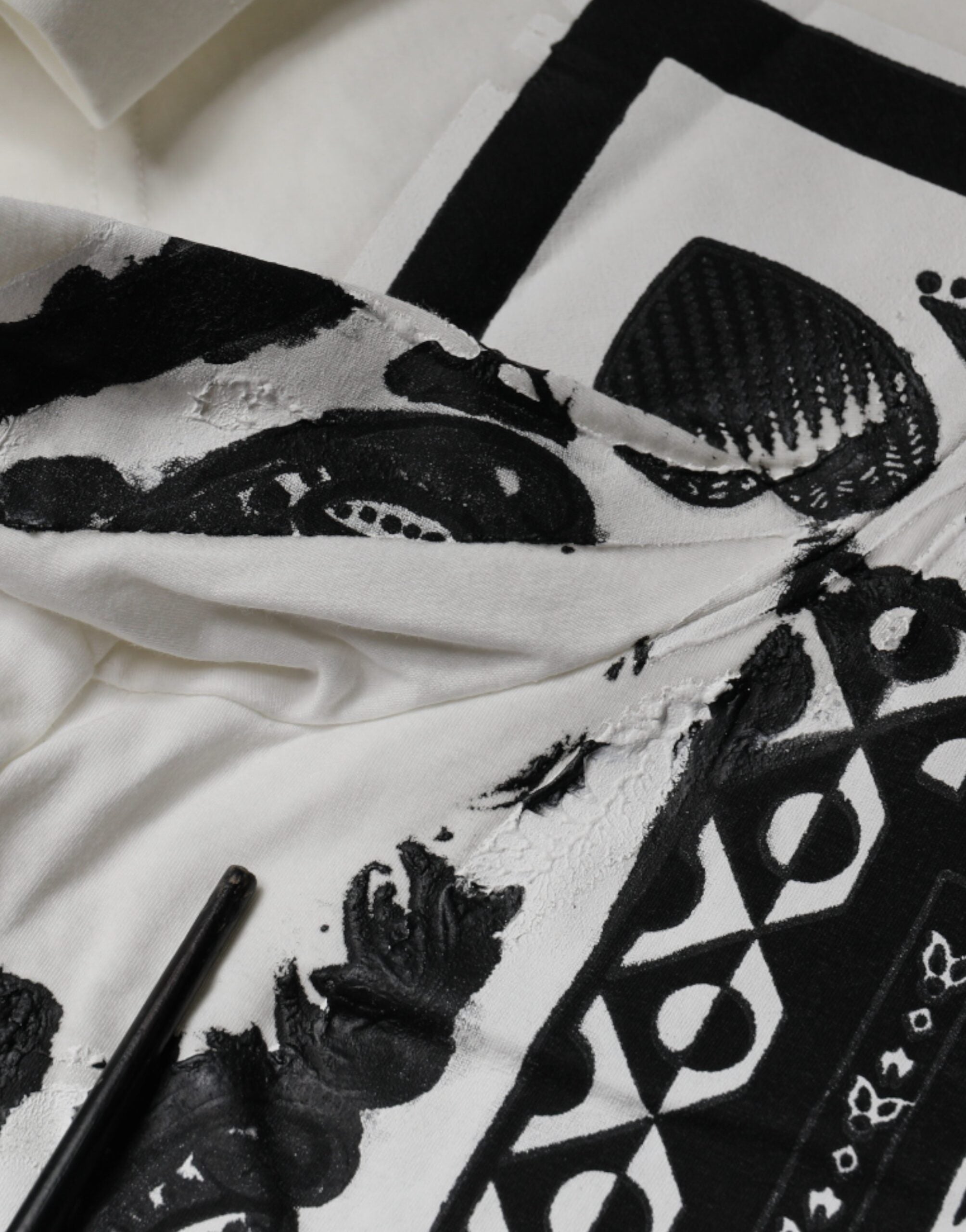 Dolce & Gabbana White Bandana Print Cotton Short Sleeves Men's T-shirt (Pre-Owned)
