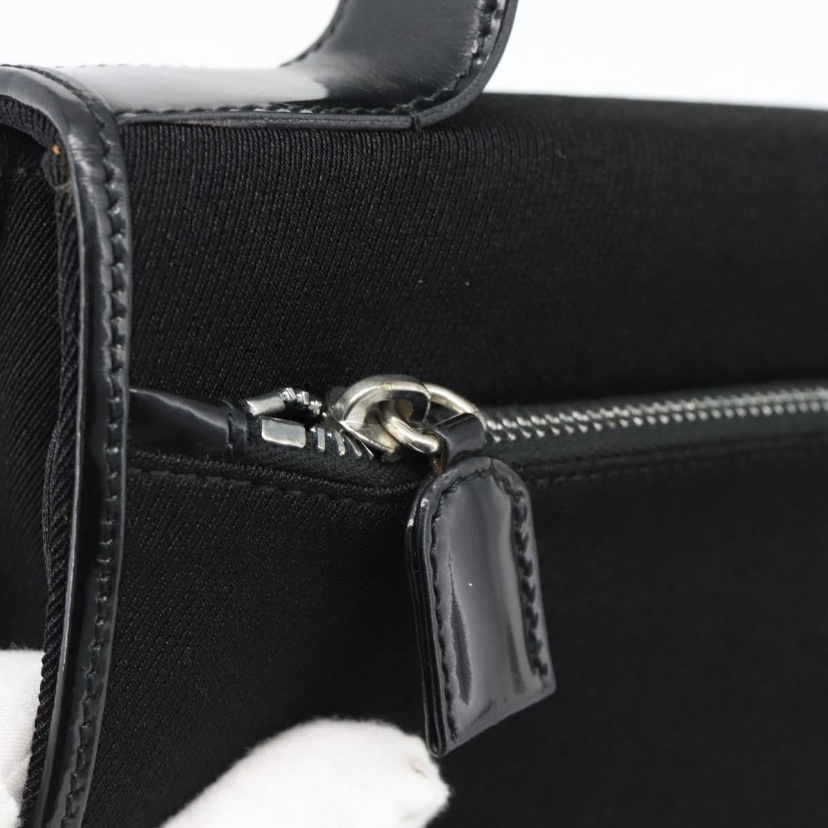 Prada Vintage Patent Leather Black Patent_Leather Handbag (Pre-Owned)