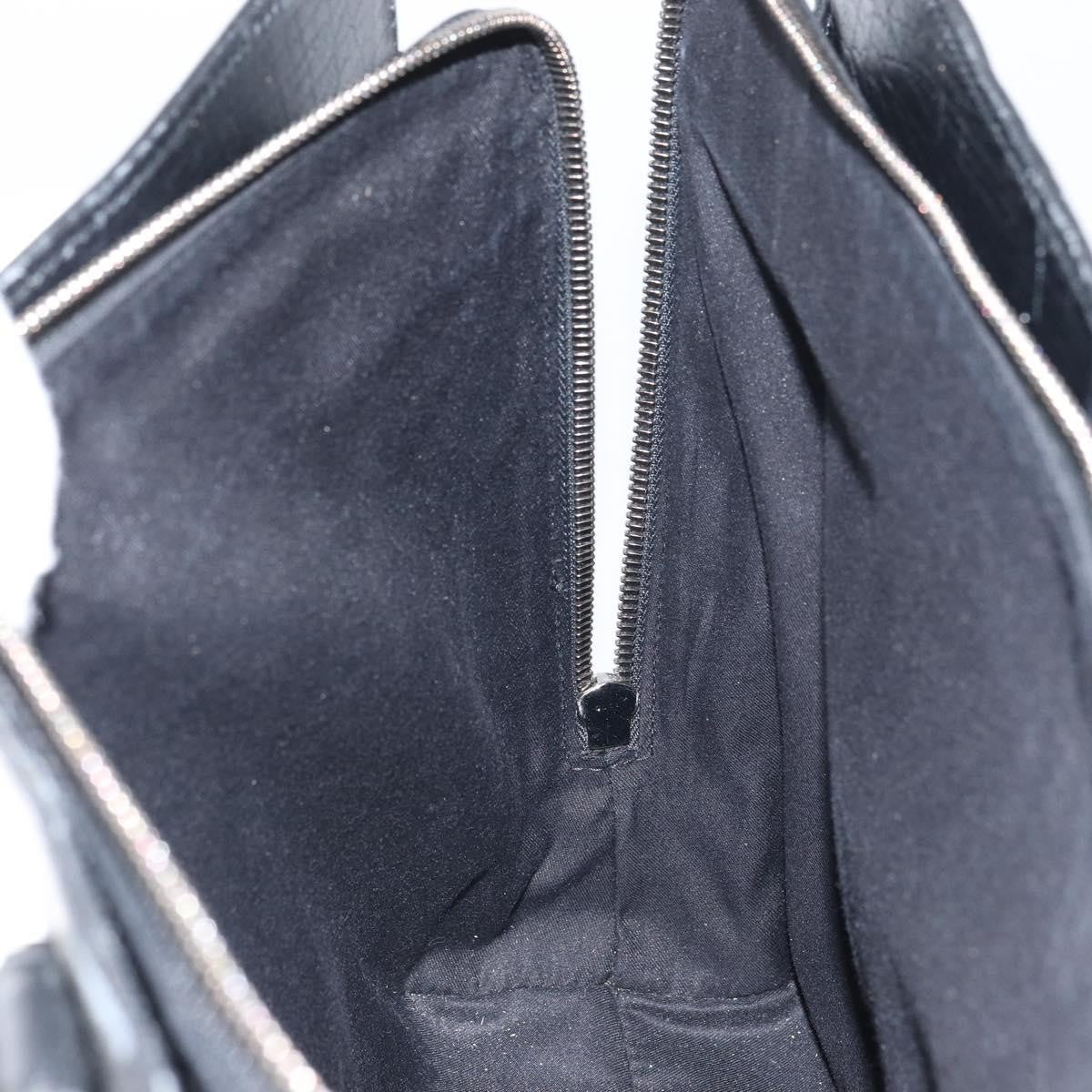 Gucci Vintage Leather Black Leather Handbag (Pre-Owned)