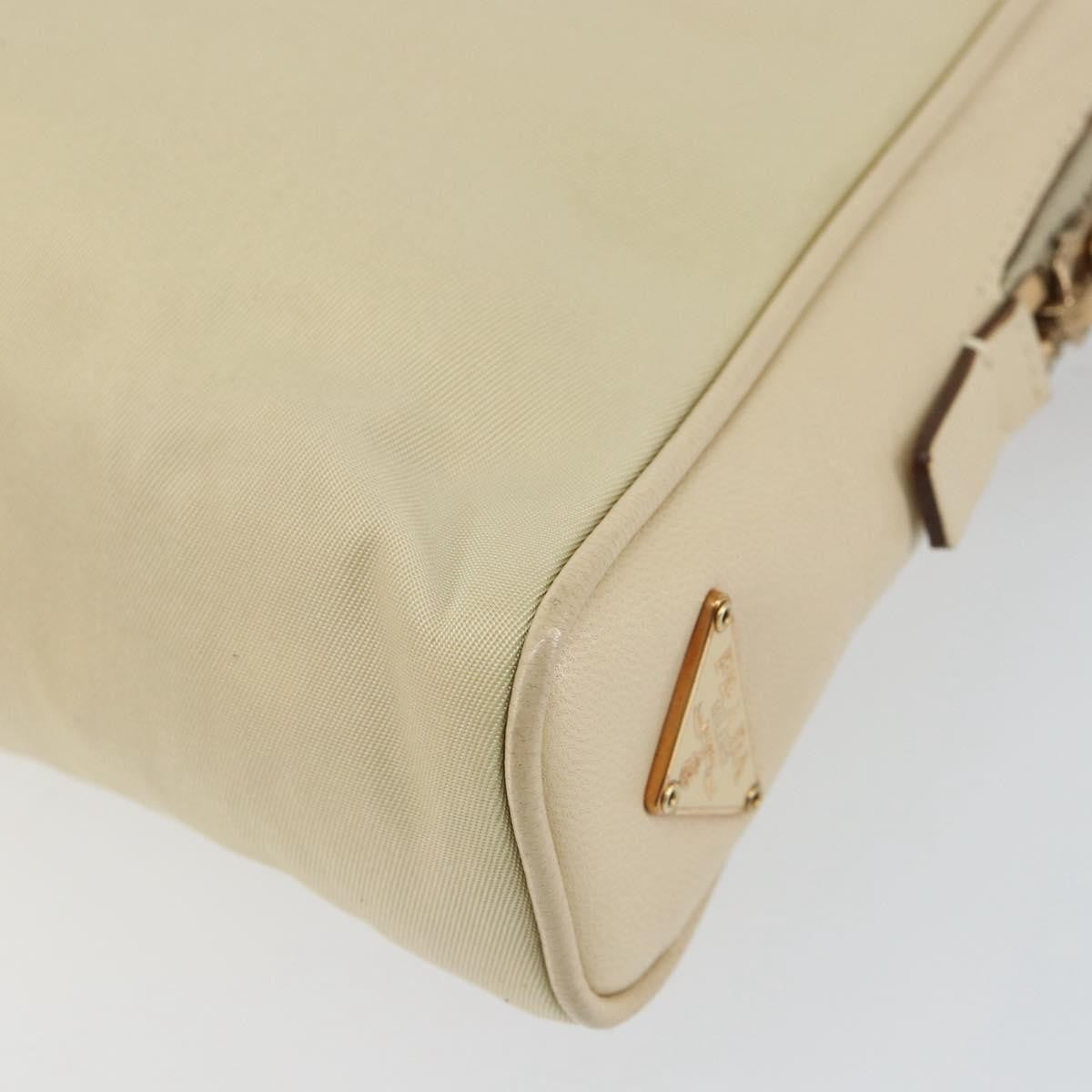 Prada Vintage Tessuto Beige Nylon Handbag (Pre-Owned)