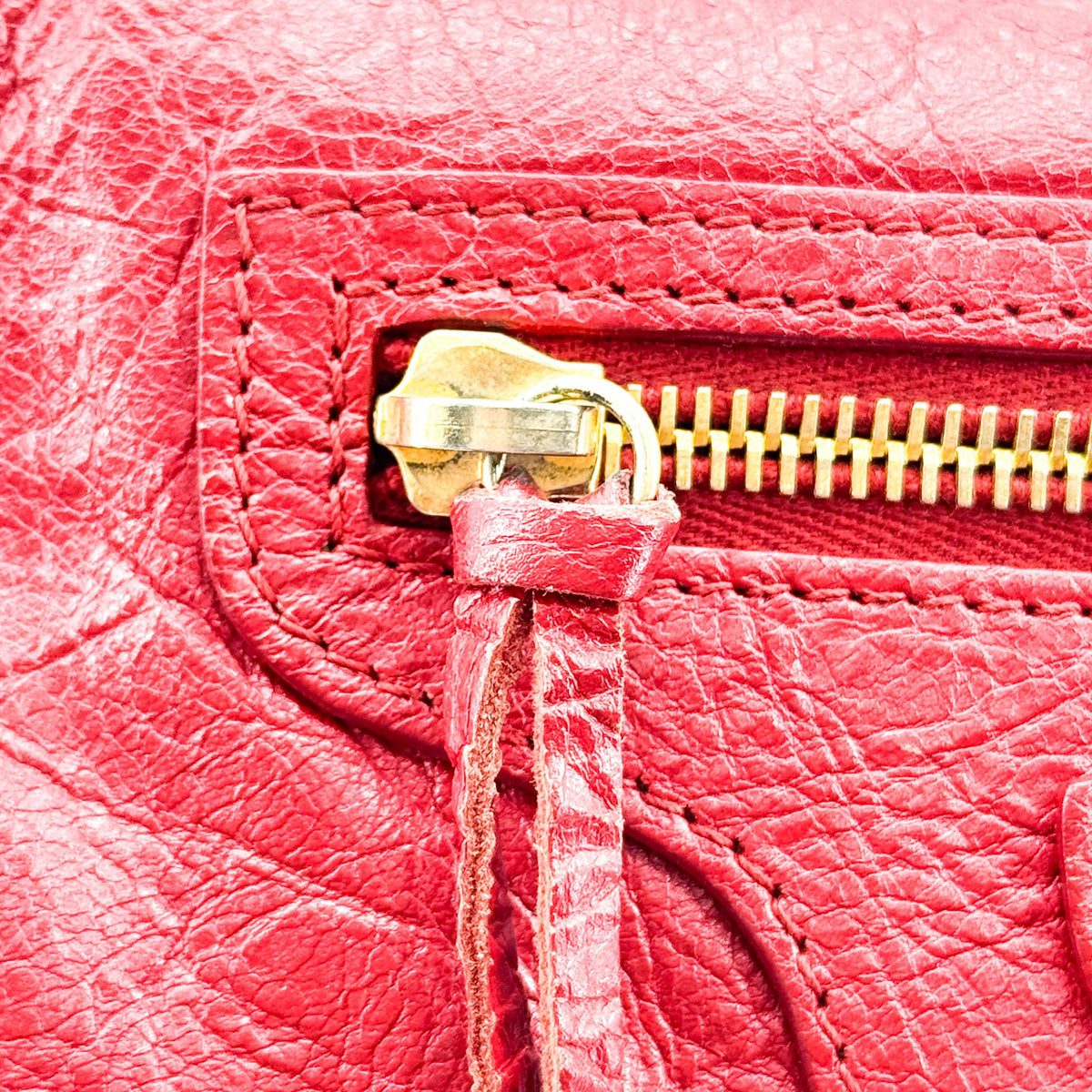 Balenciaga Classic Studs Envelope Strap Clutch Leather Red Leather Clutche & Pouche Bag (Pre-Owned)