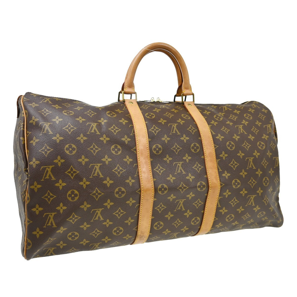 Louis Vuitton Keepall Monogram Canvas Brown Canvas Travel Bag Bag (Pre-Owned)