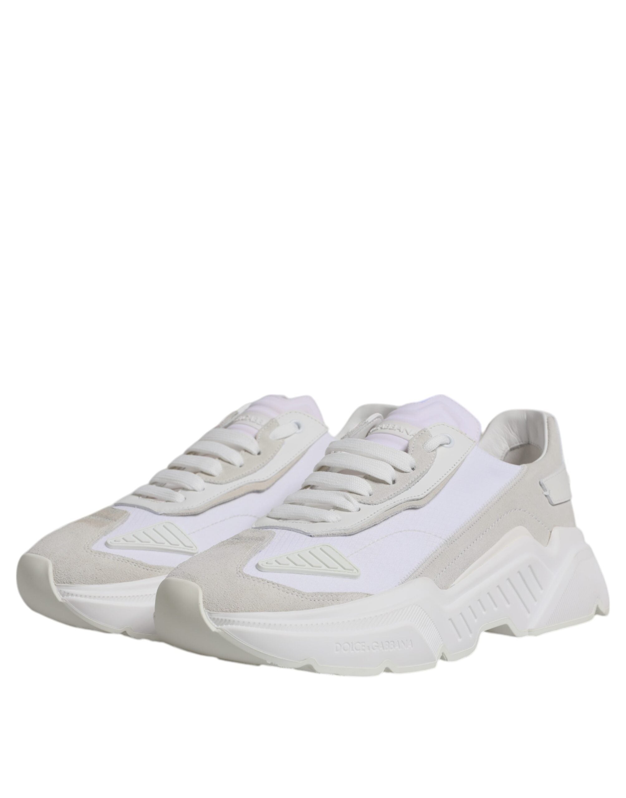 Dolce & Gabbana White Leather Daymaster Low Top Sneakers Men's Shoes