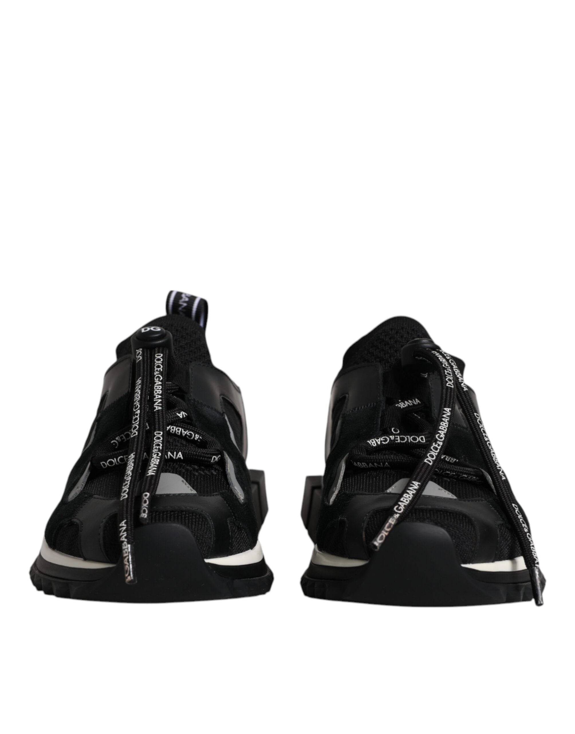 Dolce & Gabbana Black White Logo Sorrento Mens Sneakers Men's Shoes