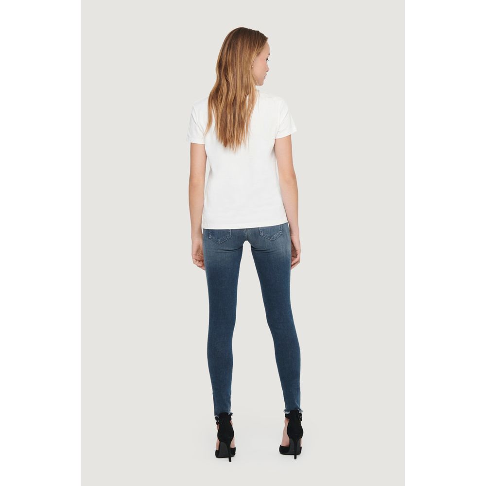 Only Blue Cotton Jeans & Women's Pant