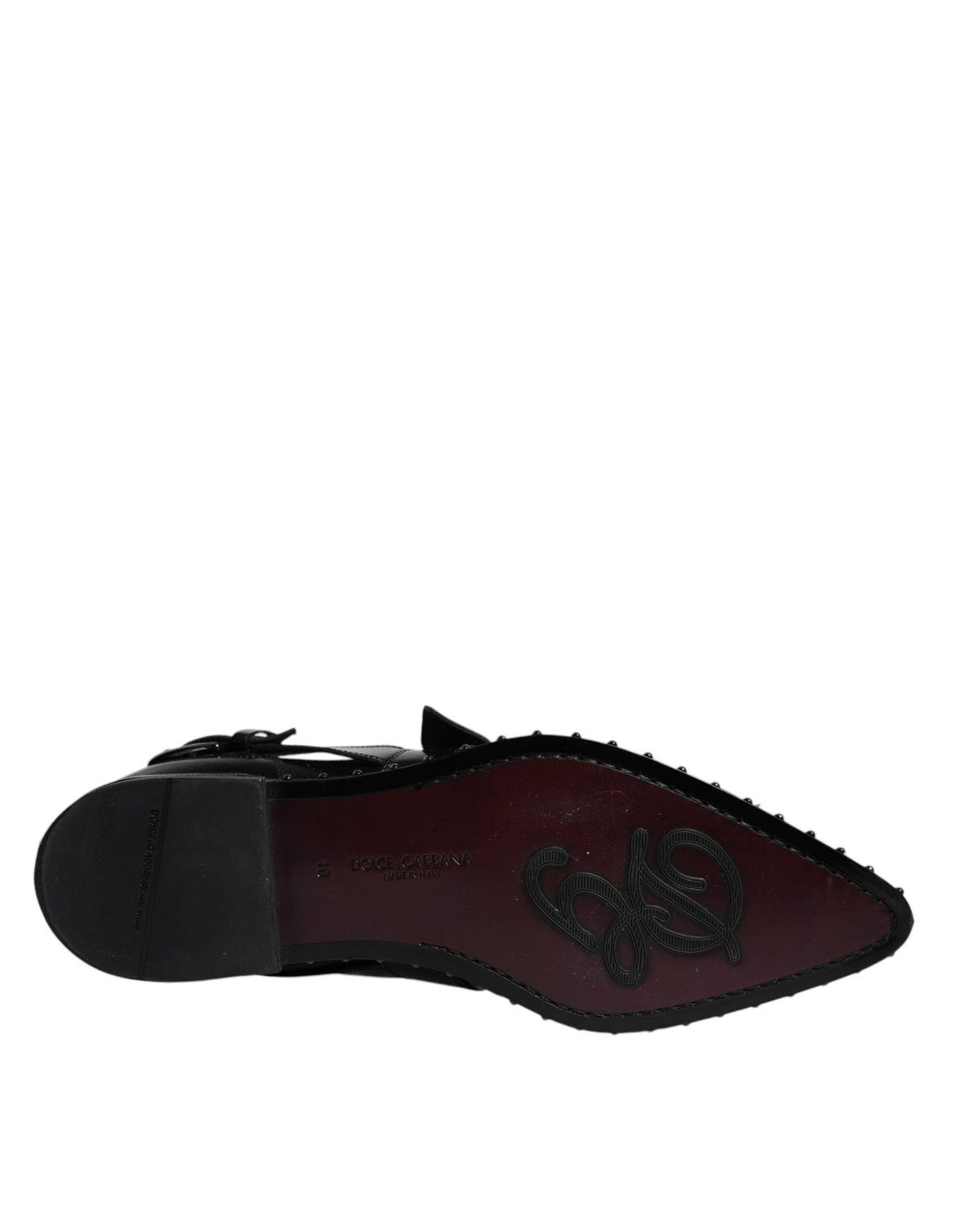 Dolce & Gabbana Black Embellished Derby Monk Strap Men's Shoes (Pre-Owned)