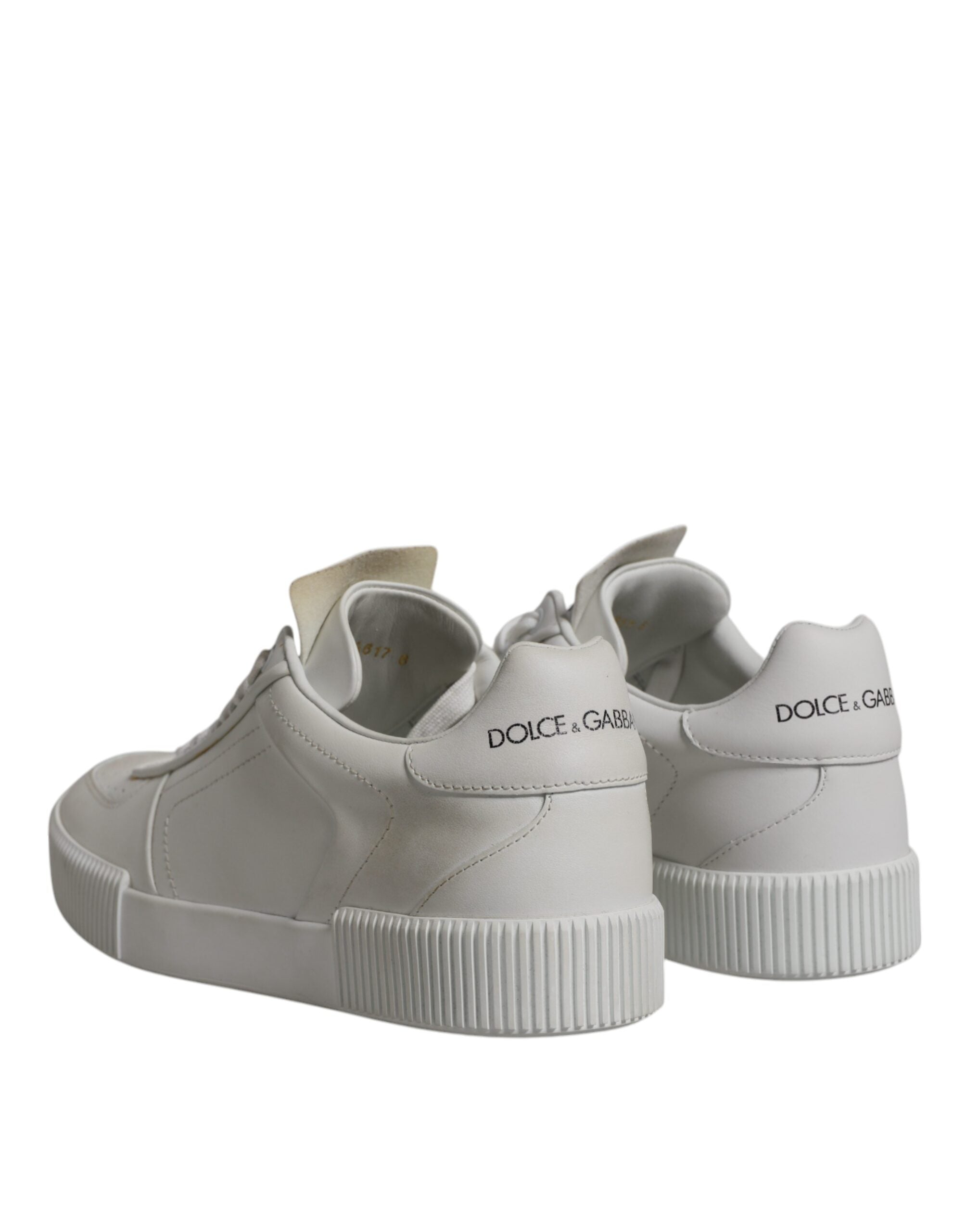 Dolce & Gabbana White Miami Leather Low Top Sneakers Women's Shoes (Pre-Owned)