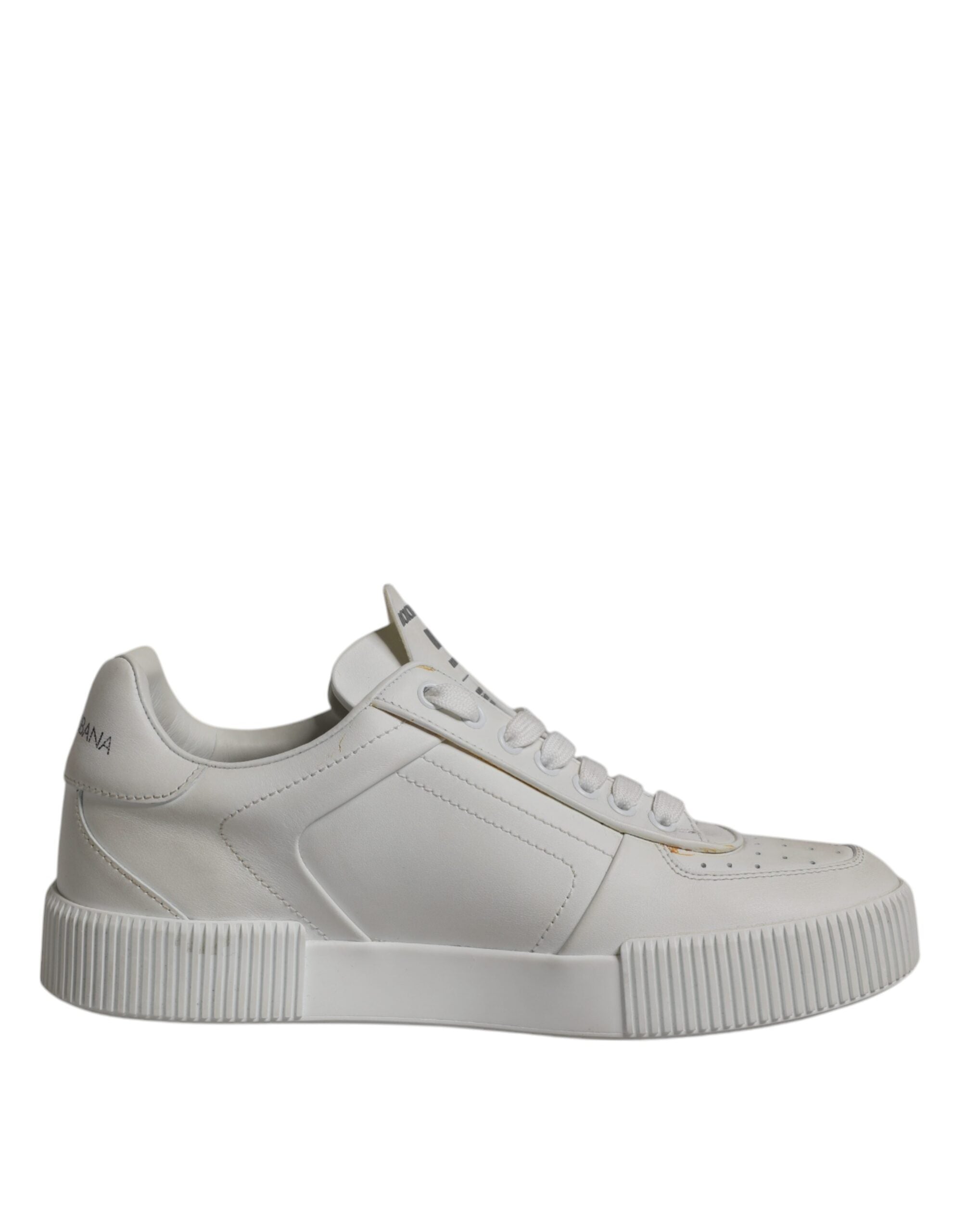 Dolce & Gabbana White Miami Leather Low Top Sneakers Women's Shoes (Pre-Owned)