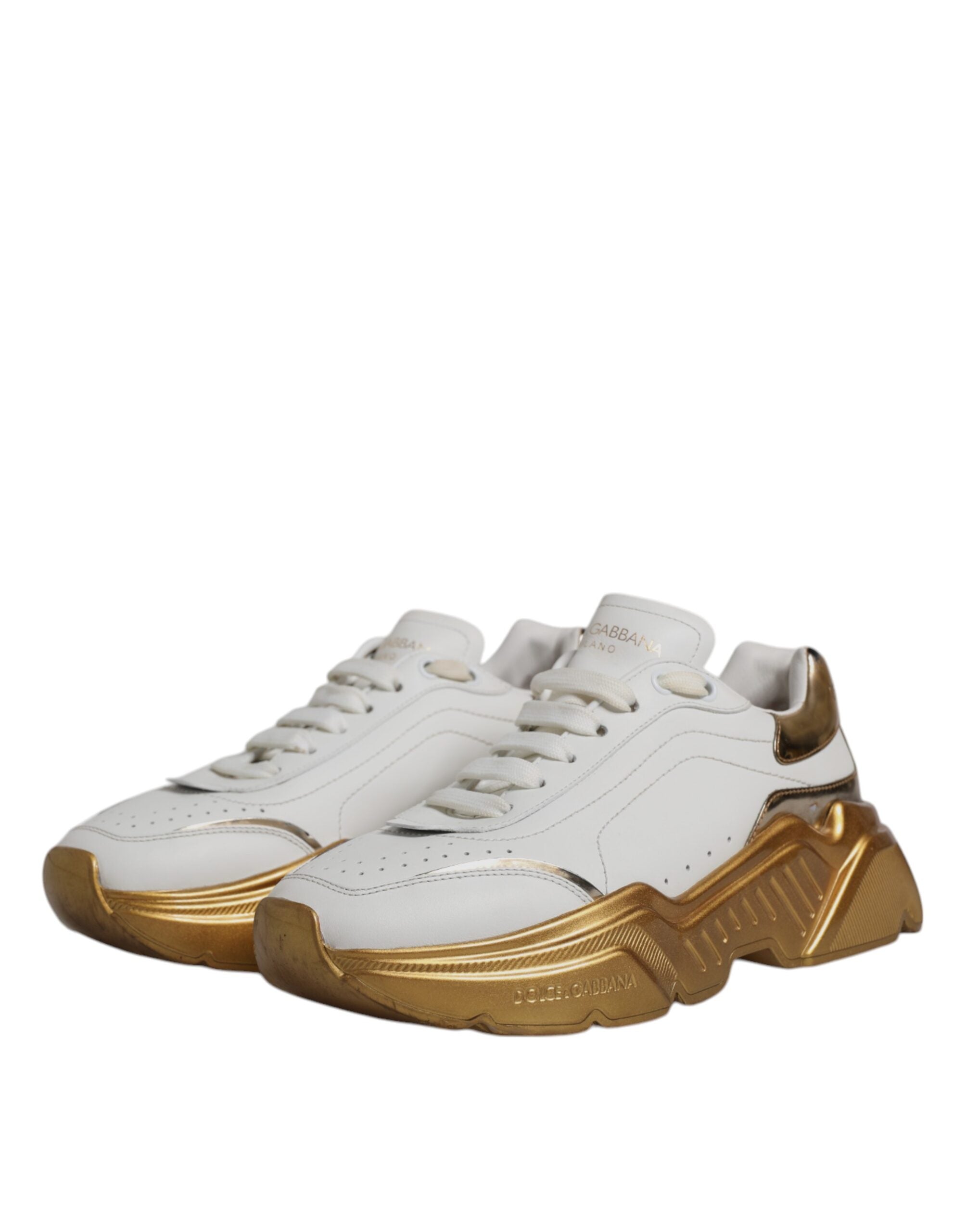 Dolce & Gabbana White Gold Daymaster Low Top Sneakers Women's Shoes (Pre-Owned)