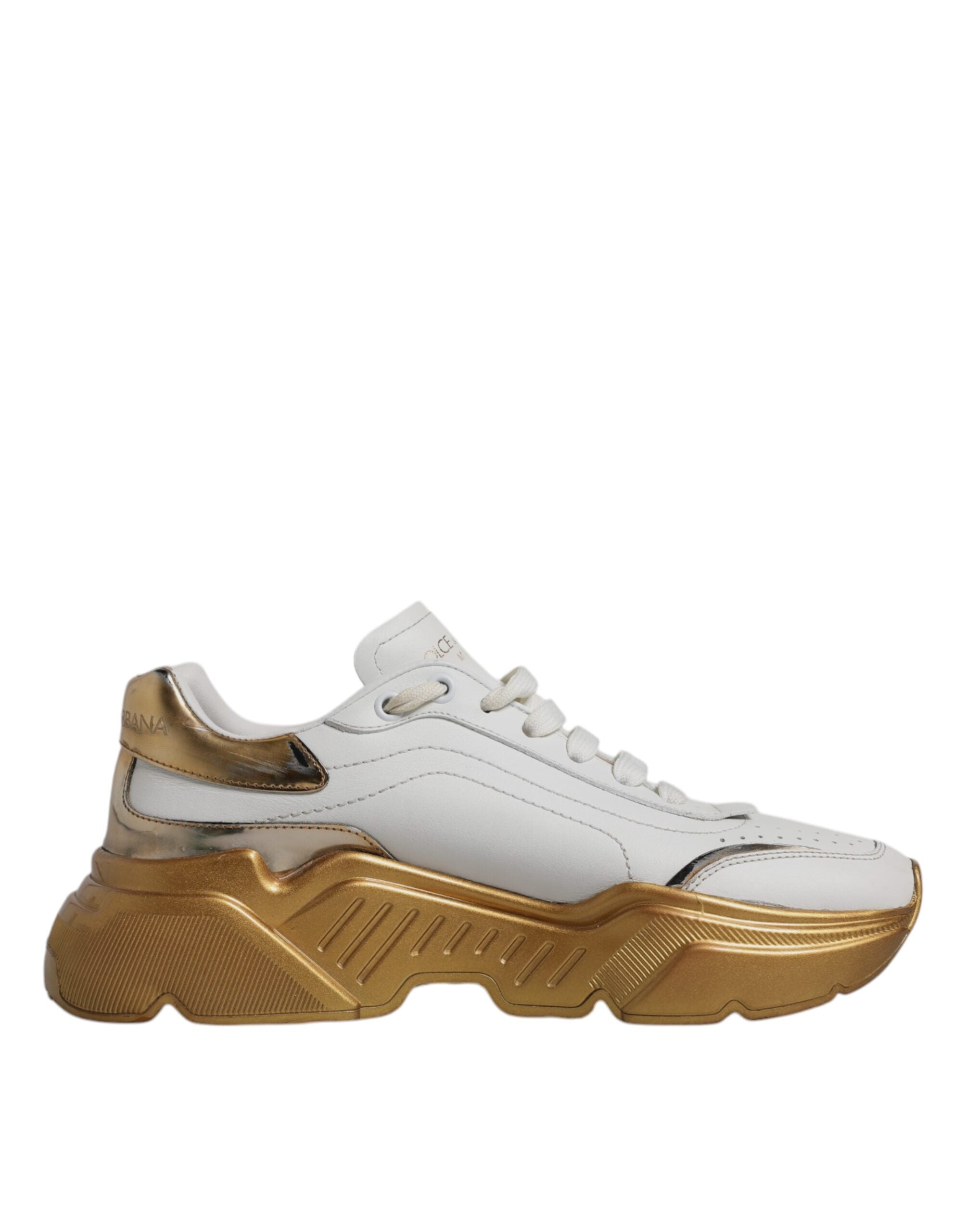 Dolce & Gabbana White Gold Daymaster Low Top Sneakers Women's Shoes (Pre-Owned)