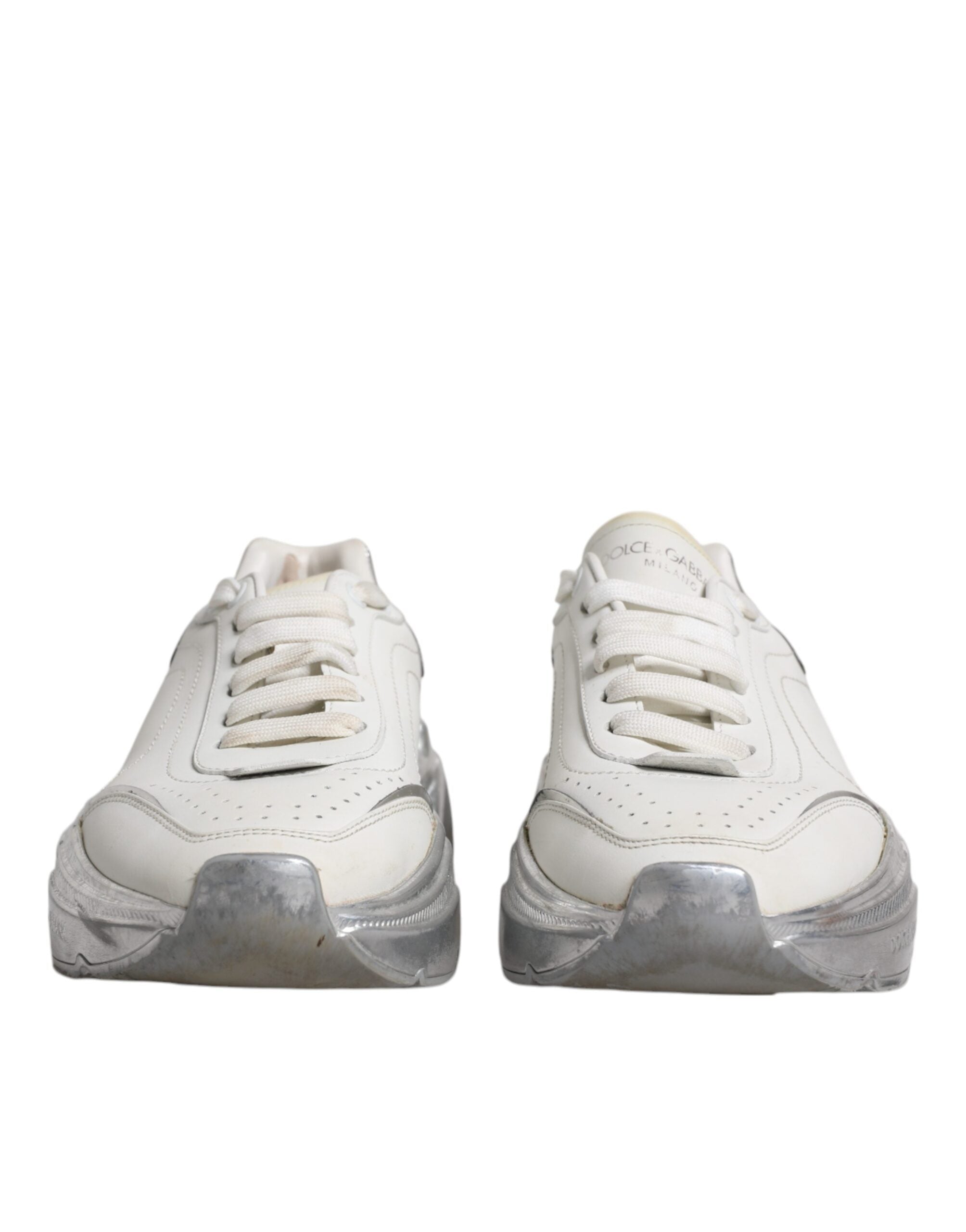 Dolce & Gabbana White Silver Daymaster Low Top Sneakers Women's Shoes (Pre-Owned)