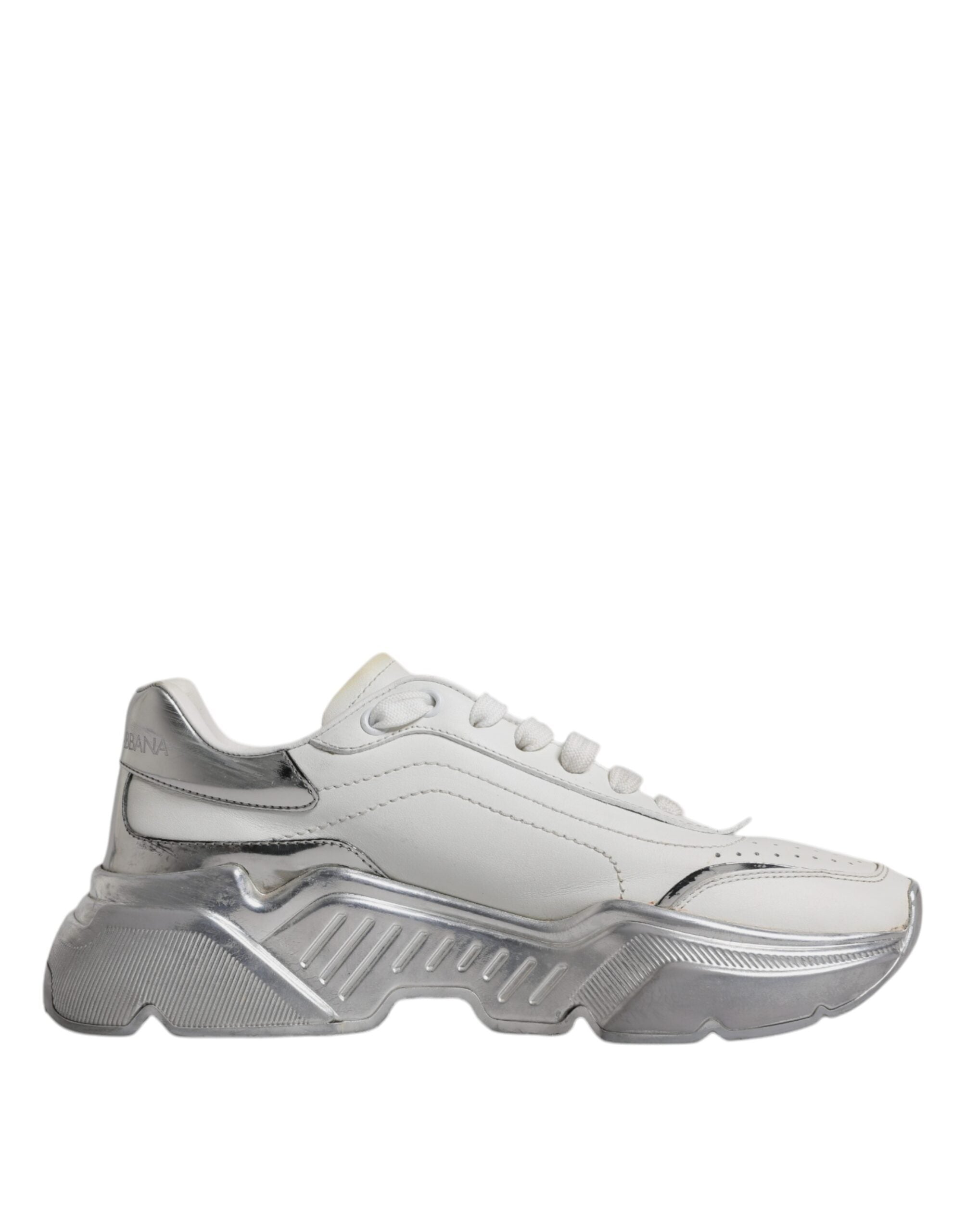 Dolce & Gabbana White Silver Daymaster Low Top Sneakers Women's Shoes (Pre-Owned)