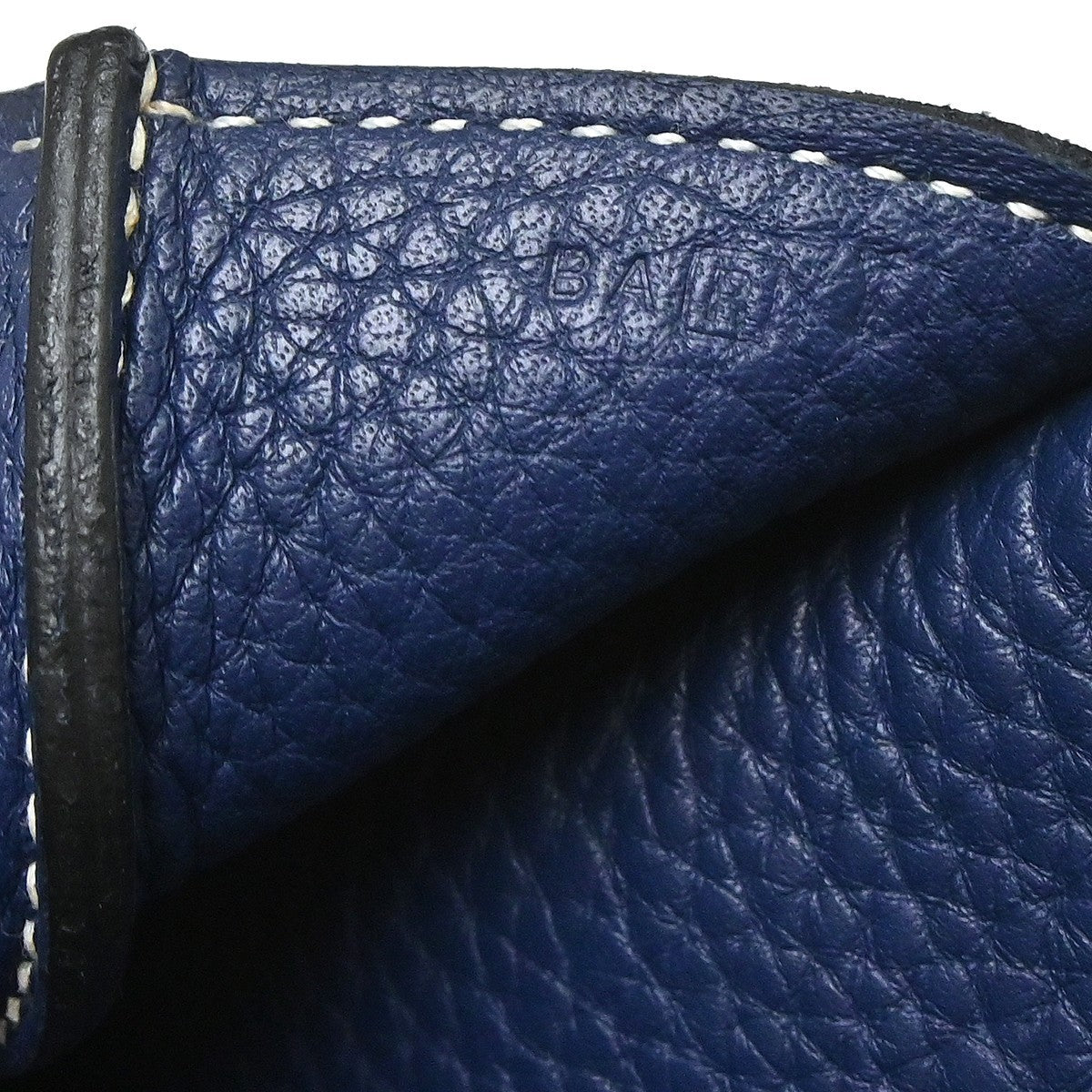Hermes Halzan Clémence Blue Leather Tote Bag Bag (Pre-Owned)