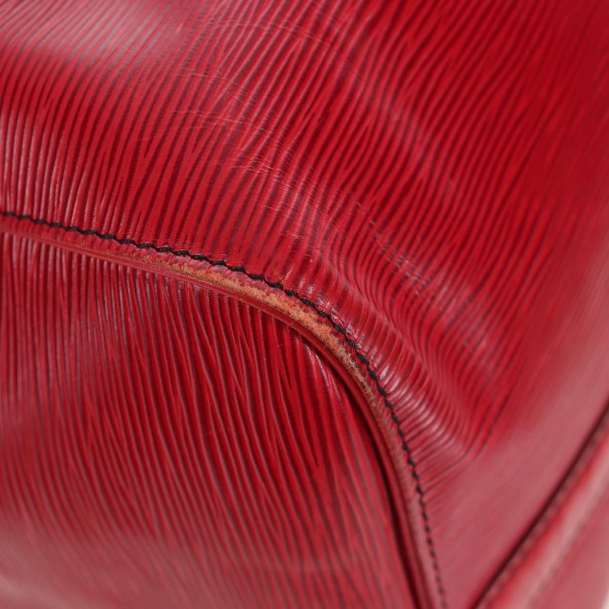 Louis Vuitton Keepall Epi Leather Red Leather Travel Bag Bag (Pre-Owned)