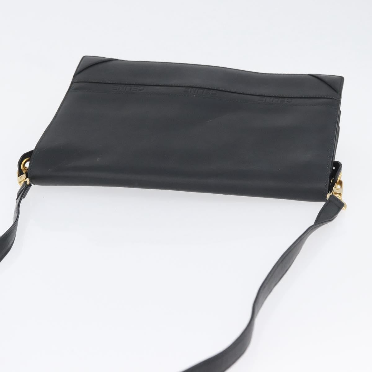 Celine Vintage Leather Black Leather Shoulder Bag Bag (Pre-Owned)