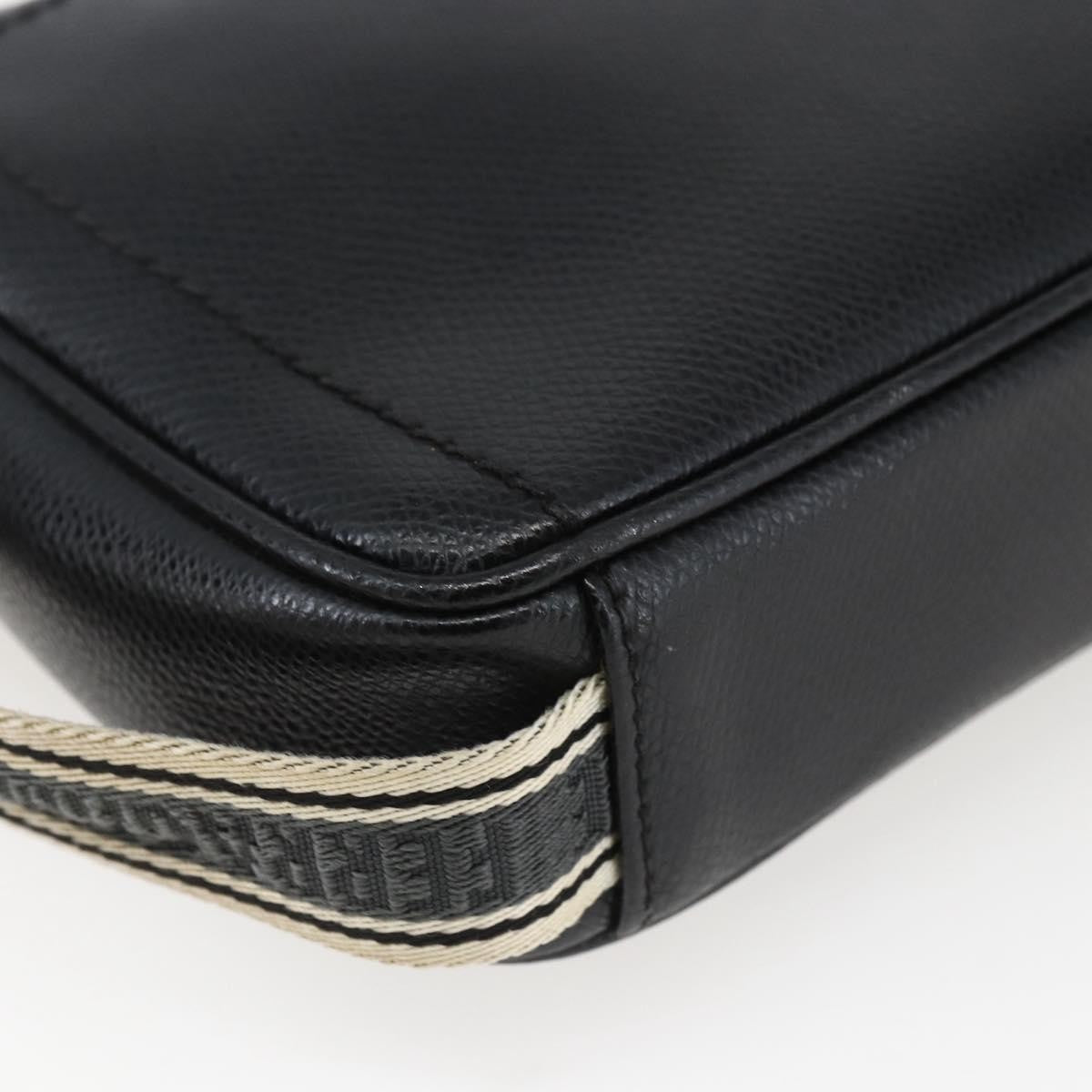 Salvatore Ferragamo Vintage Clutch Leather Black Leather Clutche & Pouche Bag (Pre-Owned)