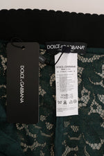 Dolce & Gabbana High Waist Floral Lace Slim Women's Trousers