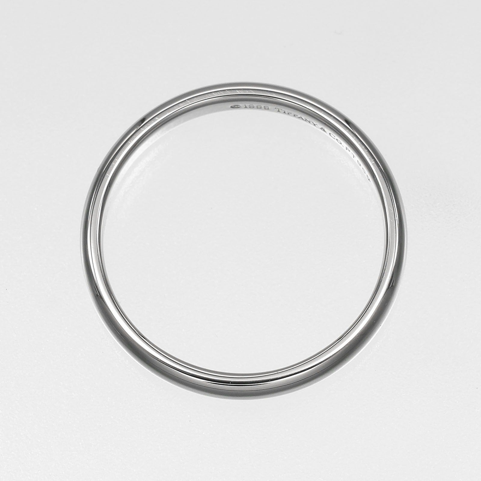Tiffany & Co. Forever Band Platinum With Diamonds Silver Platinum Ring Jewelry (Pre-Owned)