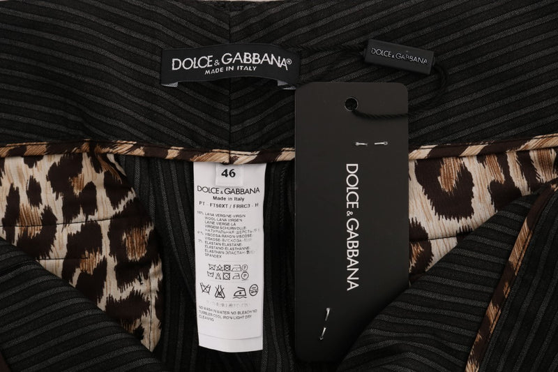 Dolce & Gabbana Elegant Slim Fit Striped Dress Women's Pants