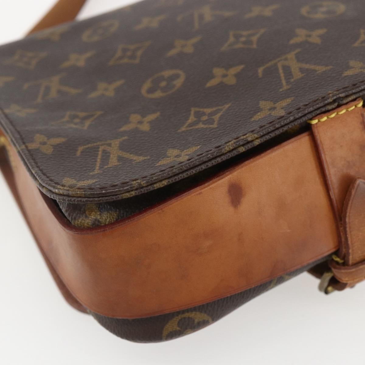 Louis Vuitton Cartouchiere Monogram Canvas Brown Canvas Shoulder Bag Bag (Pre-Owned)