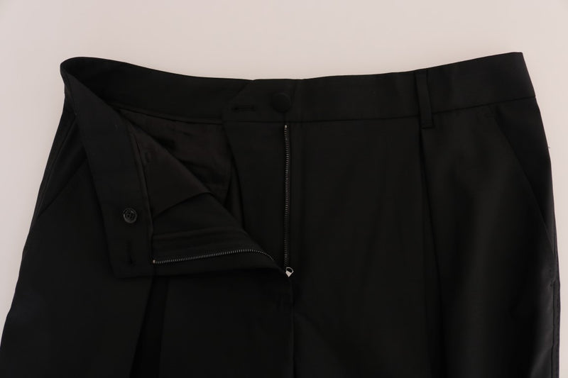 Dolce & Gabbana Chic Black Wool Blend Baggy Women's Pants