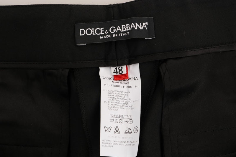 Dolce & Gabbana Chic Black Wool Blend Baggy Women's Pants