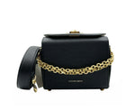 Alexander McQueen Women's Black Leather Box 19 With Gold Hardware Crossbody Bag