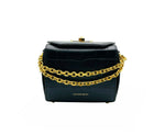 Alexander McQueen Women's Black Crocodile Embossed Leather Box 16 Crossbody Bag 479767 DZT0M 1000