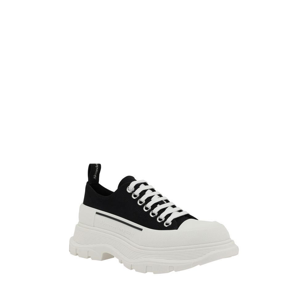 Alexander McQueen Black Cotton Chunky Women's Sneakers