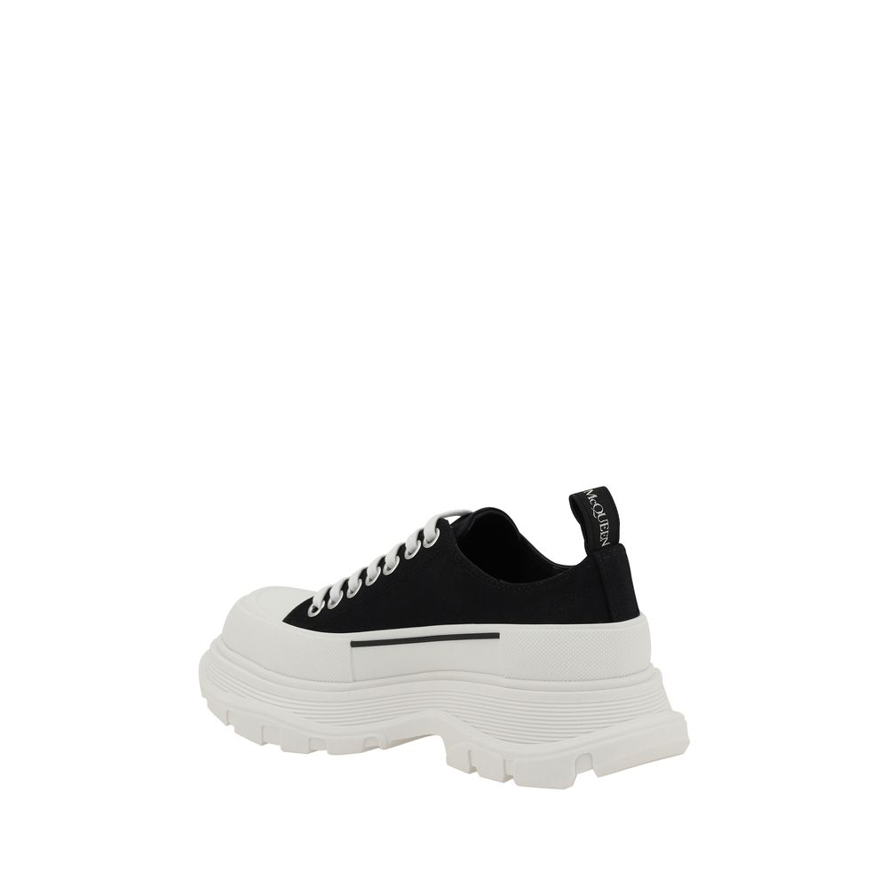 Alexander McQueen Black Cotton Chunky Women's Sneakers
