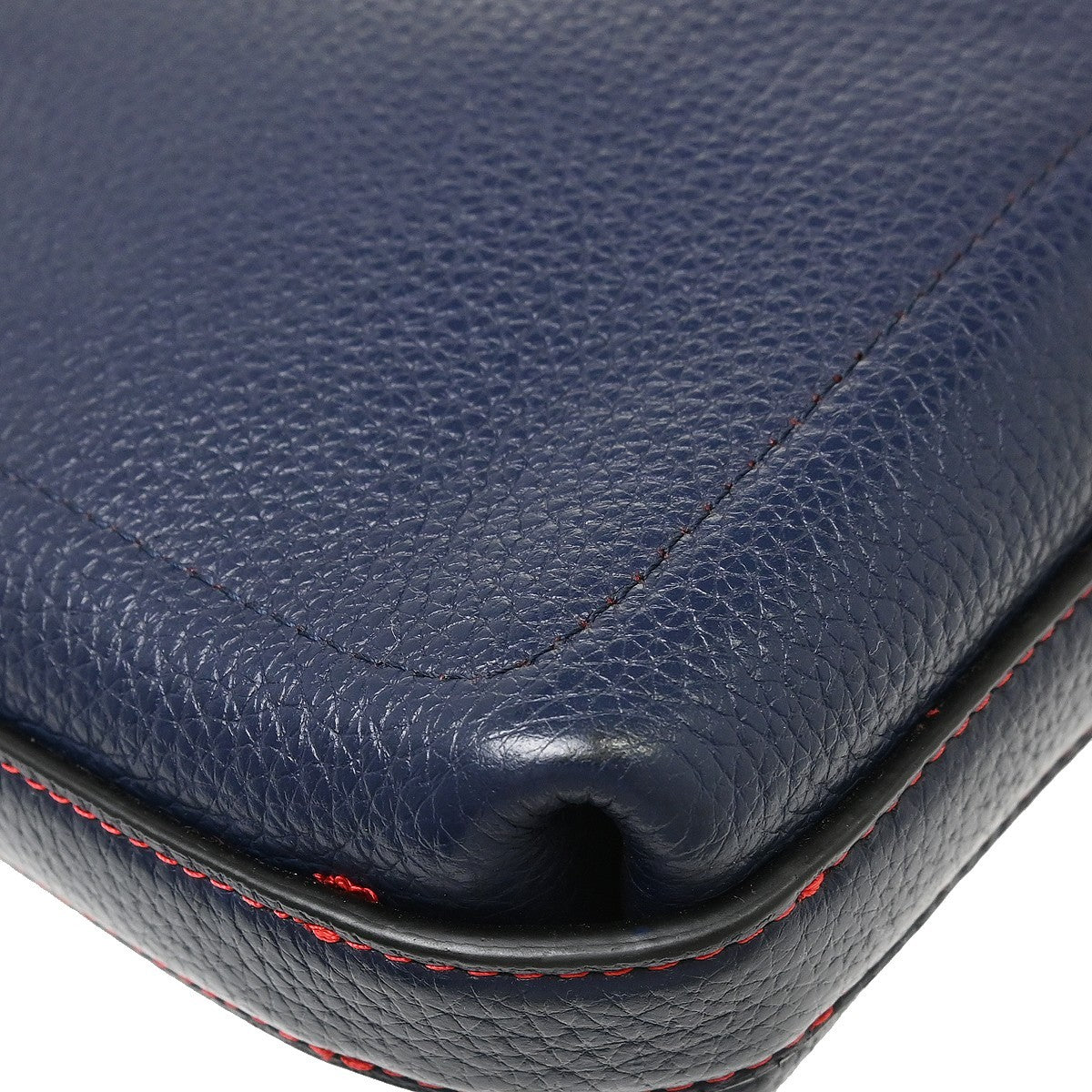 Loewe Anagram Leather Blue Leather Shoulder Bag Bag (Pre-Owned)