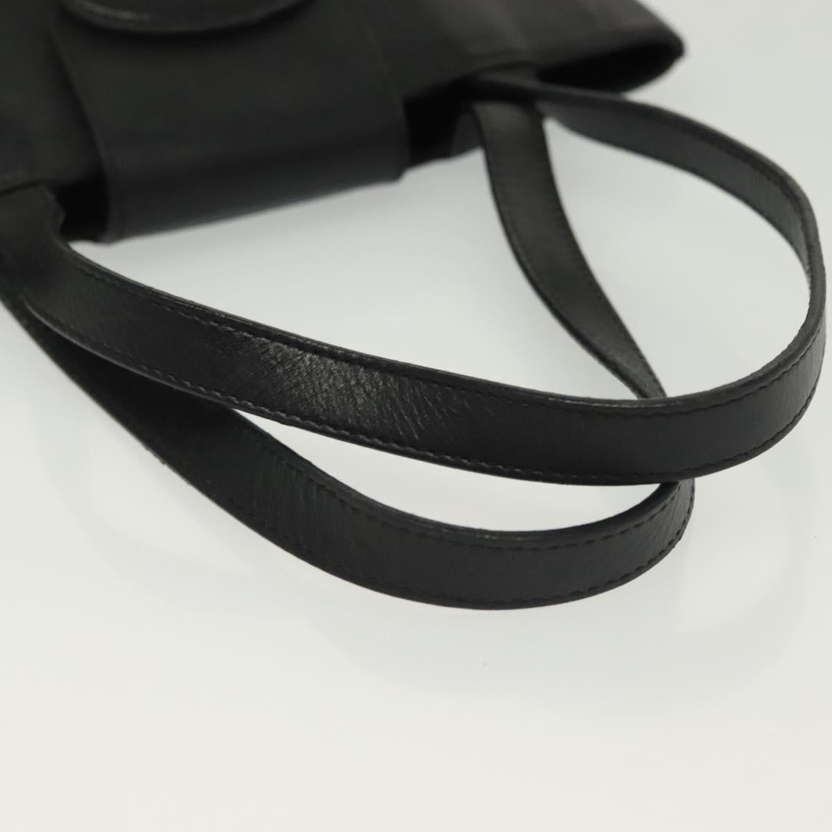 Salvatore Ferragamo Vintage Leather Black Leather Handbag (Pre-Owned)