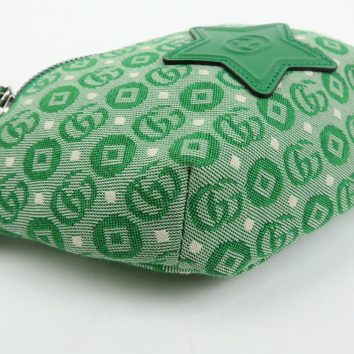 Gucci Children's Belt Printed Gg Coated Canvas Green Canvas Handbag (Pre-Owned)